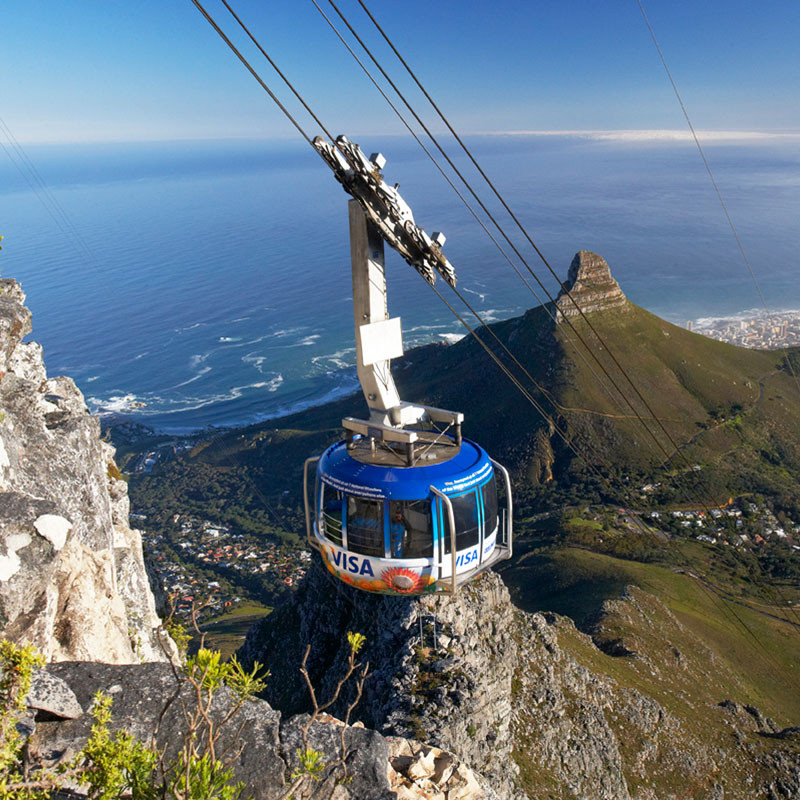 Africa- uploads Avatars Cable Car with Lions Head in background